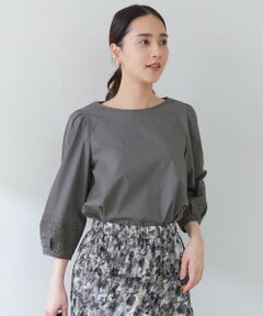 L size ONWARD(大きいサイズ) / エルサイズオンワード シャツ・ブラウス | 【洗える】テンセルコットンエンブロイダリープルオーバー ブラウス