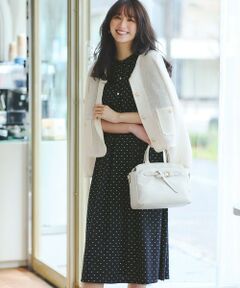 L size ONWARD(大きいサイズ) / エルサイズオンワード ノーカラージャケット | 【洗える】ラッセル ジャケット