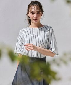 L size ONWARD(大きいサイズ) / エルサイズオンワード シャツ・ブラウス | 【接触冷感・吸水速乾・UVケア】エアリードレープスムース フレア袖 ブラウス