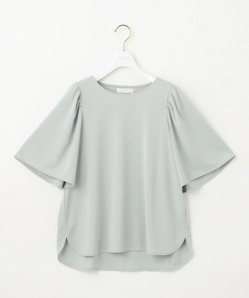 L size ONWARD(大きいサイズ) / エルサイズオンワード シャツ・ブラウス | 【接触冷感・吸水速乾・UVケア】エアリードレープスムース フレア袖 ブラウス | 詳細8