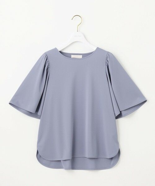 L size ONWARD(大きいサイズ) / エルサイズオンワード シャツ・ブラウス | 【接触冷感・吸水速乾・UVケア】エアリードレープスムース フレア袖 ブラウス | 詳細12