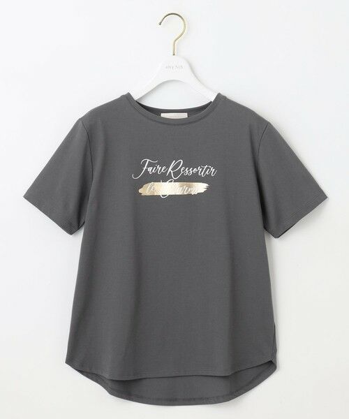 L size ONWARD(大きいサイズ) / エルサイズオンワード カットソー | 箔プリントロゴ Tシャツ | 詳細14