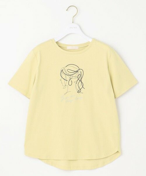 L size ONWARD(大きいサイズ) / エルサイズオンワード カットソー | 線画×刺繍ロゴ Tシャツ | 詳細8
