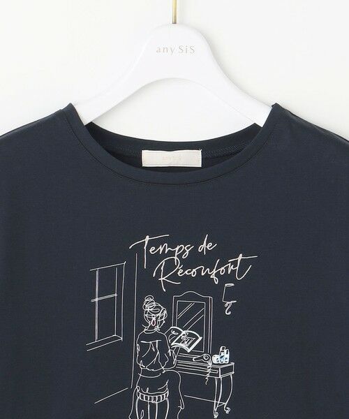 L size ONWARD(大きいサイズ) / エルサイズオンワード カットソー | 線画×刺繍ロゴ Tシャツ | 詳細17