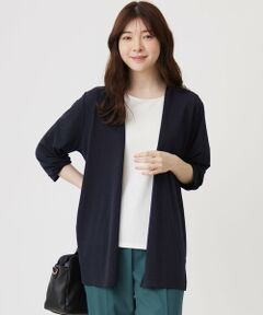 L size ONWARD(大きいサイズ) / エルサイズオンワード カーディガン・ボレロ | 【接触冷感 / UVカット】着流し カーディガン