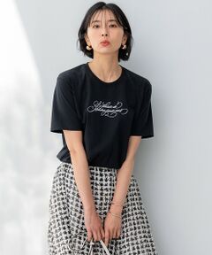 【井波麻里衣さんコラボ】カリグラフィー 刺繍 Tシャツ