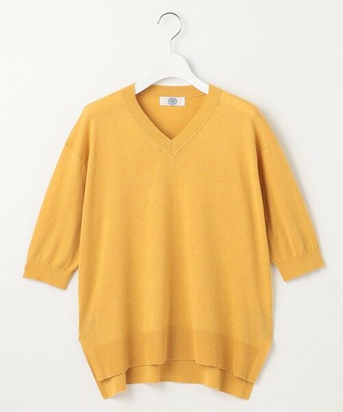 L size ONWARD(大きいサイズ) / エルサイズオンワード ニット・セーター | 【洗える】COTTON LINEN Vネック ニット | 詳細4