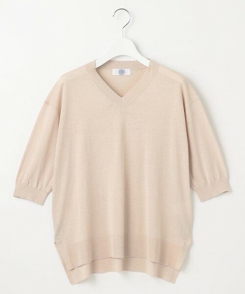 L size ONWARD(大きいサイズ) / エルサイズオンワード ニット・セーター | 【洗える】COTTON LINEN Vネック ニット | 詳細18