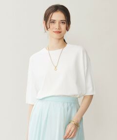 【SHIHOさん着用・WEB限定カラーあり・接触冷感・UVカット】クレープストレッチプルオーバー ニット