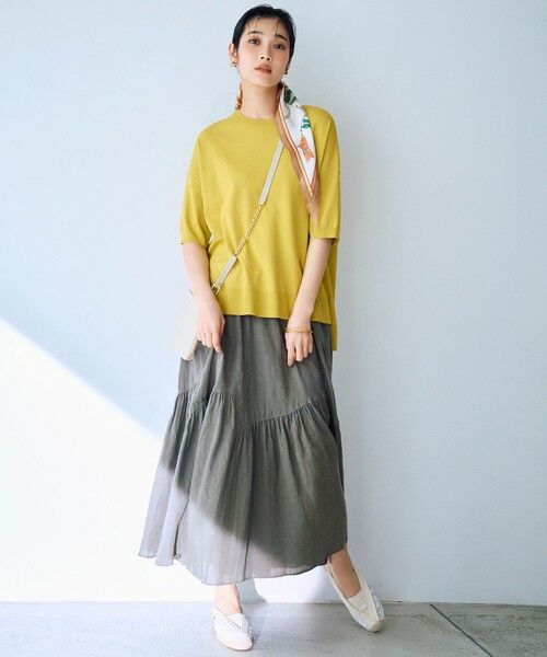 L size ONWARD(大きいサイズ) / エルサイズオンワード ニット・セーター | 【接触冷感・UVカット・WEB限定カラーあり】クレープストレッチプルオーバー ニット | 詳細21