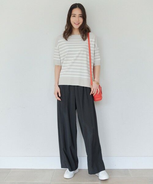 L size ONWARD(大きいサイズ) / エルサイズオンワード ニット・セーター | 【接触冷感・UVカット・WEB限定カラーあり】クレープストレッチプルオーバー ニット | 詳細28