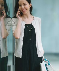 L size ONWARD(大きいサイズ) / エルサイズオンワード カーディガン・ボレロ | 【洗える】レーヨンポリエステルストレッチ 5分袖 カーディガン