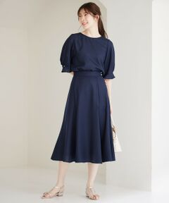 L size ONWARD(大きいサイズ) / エルサイズオンワード ミニ・ひざ丈スカート | 【速乾・接触冷感】スムージーポリエステル フレアスカート