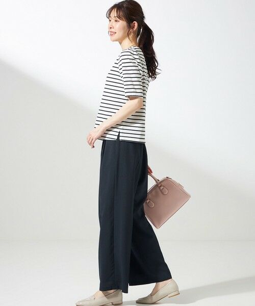 L size ONWARD(大きいサイズ) / エルサイズオンワード カットソー | 【UVカット・接触冷感・撥水・汗ジミ防止】プレーティングジャージー タックスリーブ カットソー | 詳細9