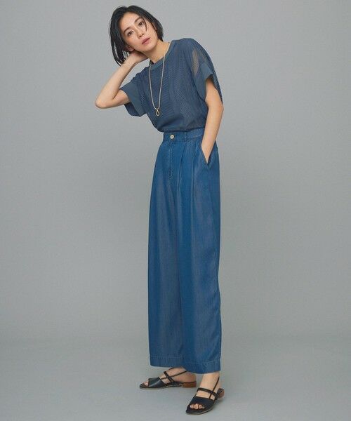 L size ONWARD(大きいサイズ) / エルサイズオンワード カットソー | 【洗える】レースエッジ Tシャツ&タンクトップセット トップス | 詳細6