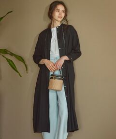 L size ONWARD(大きいサイズ) / エルサイズオンワード ミニ丈・ひざ丈ワンピース | 【SLOW/一部店舗限定】ブライトリネン シャツ ワンピース