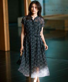 L size ONWARD(大きいサイズ) / エルサイズオンワード ロング・マキシ丈ワンピース | 【洗える】Ratti ウォールプリント ワンピース