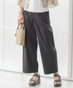 L size ONWARD(大きいサイズ) / エルサイズオンワード その他パンツ | 【洗える】リネンストレッチ ワイド パンツ