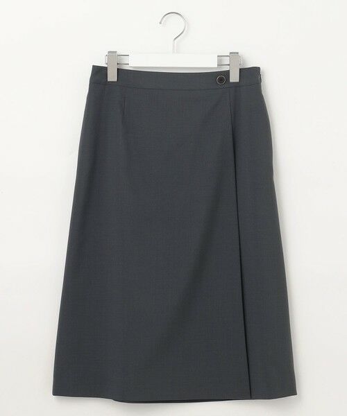 L size ONWARD(大きいサイズ) / エルサイズオンワード ミニ・ひざ丈スカート | 【セットアップ対応・洗える】DRYウーステッド スカート | 詳細3