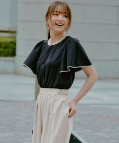 L size ONWARD(大きいサイズ) / エルサイズオンワード シャツ・ブラウス | 【洗える】2WAYバイカラーフレア ブラウス