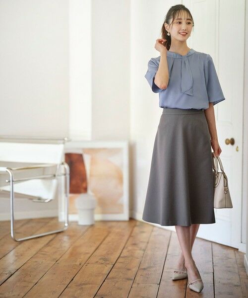 L size ONWARD(大きいサイズ) / エルサイズオンワード シャツ・ブラウス | 【洗える】トロミサテンボウ ブラウス | 詳細7