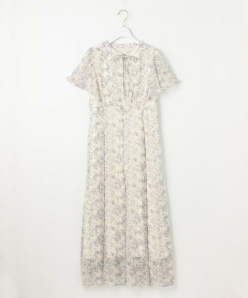 L size ONWARD(大きいサイズ) / エルサイズオンワード ロング・マキシ丈ワンピース | 【洗える】ミニフラワープリント ワンピース | 詳細5