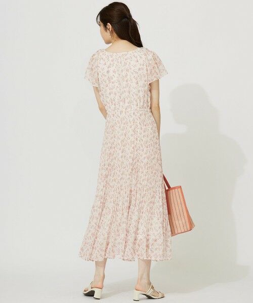 L size ONWARD(大きいサイズ) / エルサイズオンワード ロング・マキシ丈ワンピース | 【洗える】ニュアンスピーチ ワンピース | 詳細3