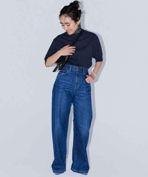 L size ONWARD(大きいサイズ) / エルサイズオンワード デニムパンツ | 【洗える】23区DENIM ストレッチ ワイドパンツ | 詳細7