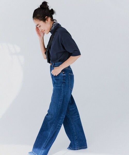 L size ONWARD(大きいサイズ) / エルサイズオンワード デニムパンツ | 【洗える】23区DENIM ストレッチ ワイドパンツ | 詳細8