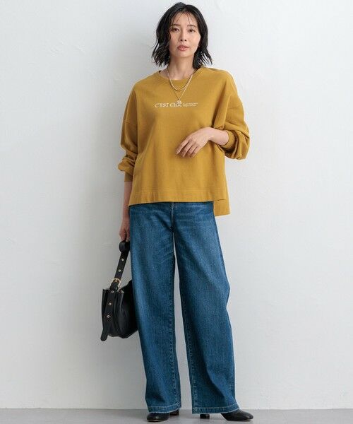 L size ONWARD(大きいサイズ) / エルサイズオンワード デニムパンツ | 【洗える】23区DENIM ストレッチ ワイドパンツ | 詳細15