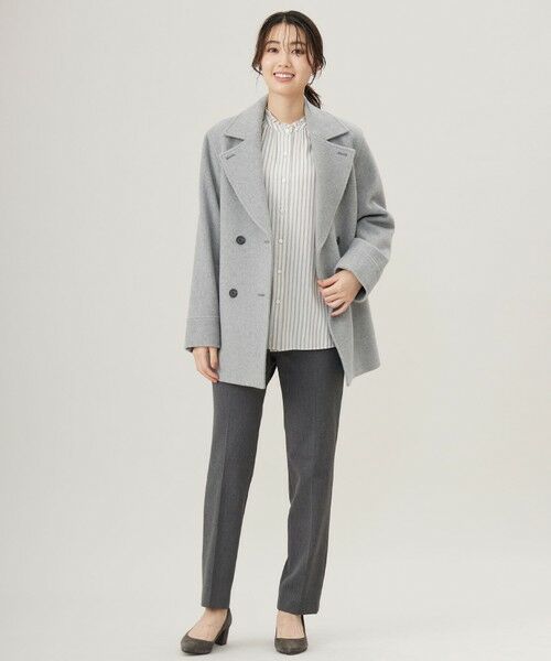 L size ONWARD(大きいサイズ) / エルサイズオンワード その他パンツ | T/Rアルガンシルク テーパード パンツ | 詳細28