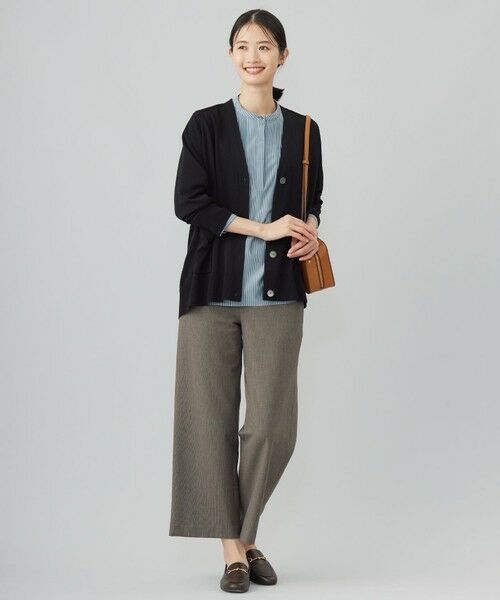 L size ONWARD(大きいサイズ) / エルサイズオンワード その他パンツ | 【WEB限定カラーあり】T/Rアルガンシルク ワイド パンツ | 詳細27