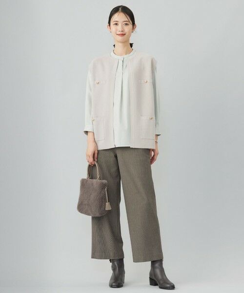 L size ONWARD(大きいサイズ) / エルサイズオンワード その他パンツ | 【WEB限定カラーあり】T/Rアルガンシルク ワイド パンツ | 詳細28