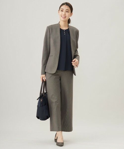 L size ONWARD(大きいサイズ) / エルサイズオンワード その他パンツ | 【WEB限定カラーあり】T/Rアルガンシルク ワイド パンツ | 詳細30