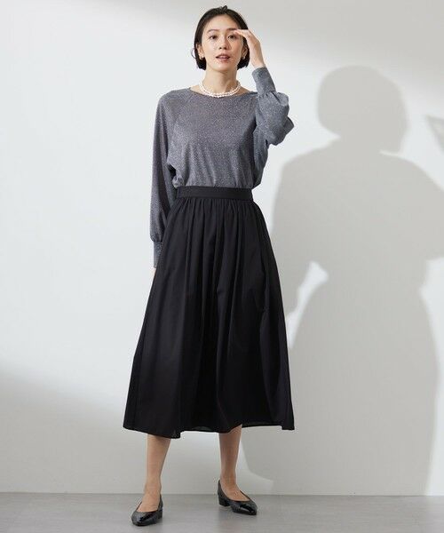 L size ONWARD(大きいサイズ) / エルサイズオンワード カットソー | 【洗える】ラメシアー トップス | 詳細14