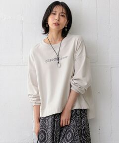 L size ONWARD(大きいサイズ) / エルサイズオンワード カットソー | 【洗える】ライトコットンテリー ロゴ カットソー