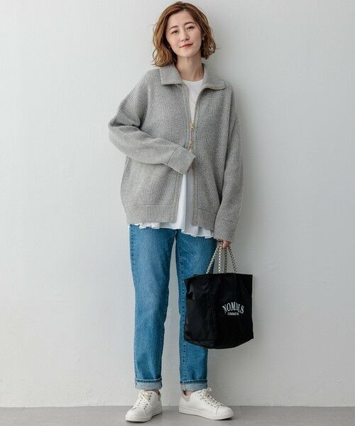 L size ONWARD(大きいサイズ) / エルサイズオンワード カットソー | 【ご好評につき新色追加】ナチュラルコットンベアコンビ ペプラム カットソー | 詳細20