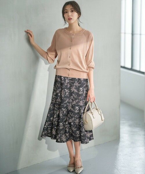 L size ONWARD(大きいサイズ) / エルサイズオンワード カーディガン・ボレロ | 【洗える】ラメ カーディガン | 詳細4