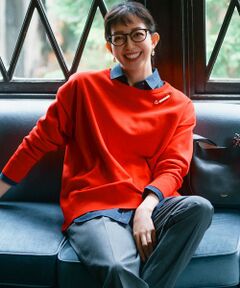 L size ONWARD(大きいサイズ) / エルサイズオンワード ニット・セーター | 【洗える】ウールコットンストレッチ オーバーサイズ ニット