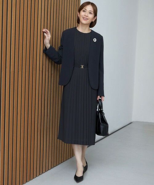 L size ONWARD(大きいサイズ) / エルサイズオンワード ロング・マキシ丈ワンピース | 【19号サイズまで展開】ライトサテン ワンピース | 詳細1