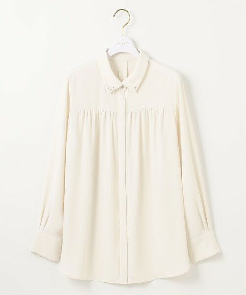 洗える】ビジュー ブラウス （シャツ・ブラウス）｜L size