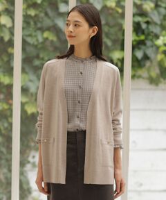 【洗える】KNIT BASIC ロングカーディガン