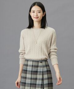 【洗える】WOOL BLEND AIR クルーネック ニット