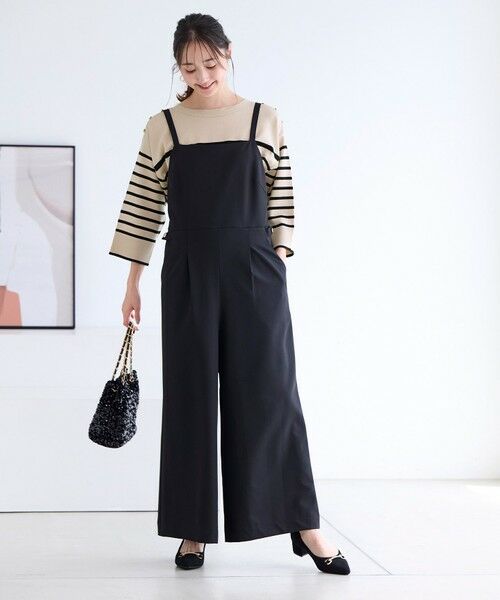 L size ONWARD(大きいサイズ) / エルサイズオンワード ニット・セーター | 【洗える】パネルボーダー ニット | 詳細1