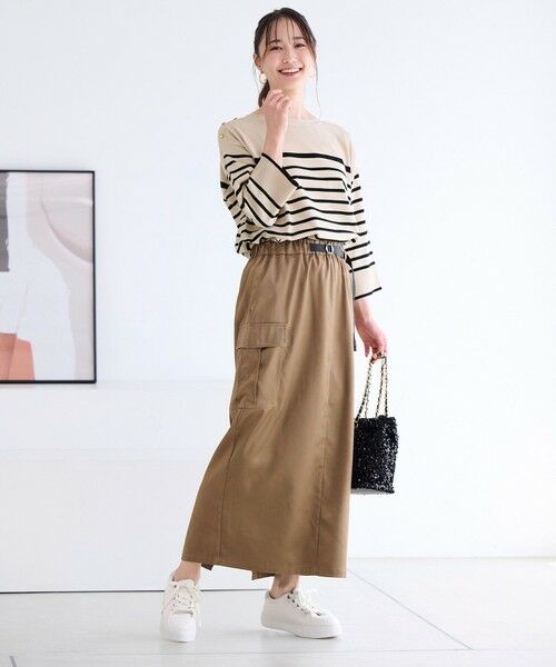 L size ONWARD(大きいサイズ) / エルサイズオンワード ニット・セーター | 【洗える】パネルボーダー ニット | 詳細2