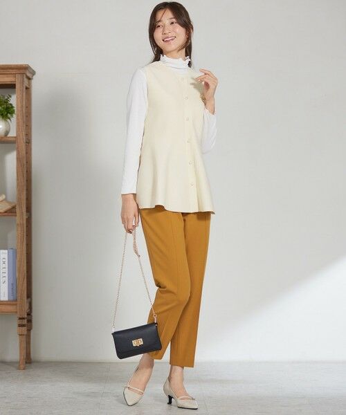 L size ONWARD(大きいサイズ) / エルサイズオンワード ニット・セーター | 【洗える】ペプラムニット ジレ | 詳細1