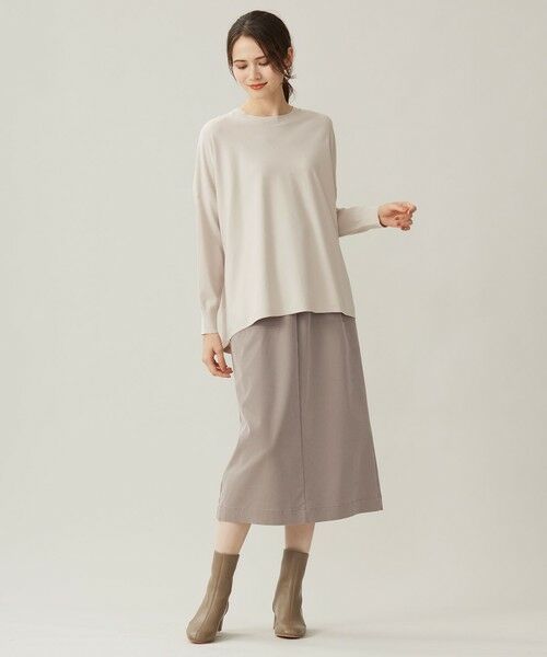 L size ONWARD(大きいサイズ) / エルサイズオンワード ニット・セーター | 【WEB限定カラーあり】レーヨンストレッチ ニットT | 詳細1