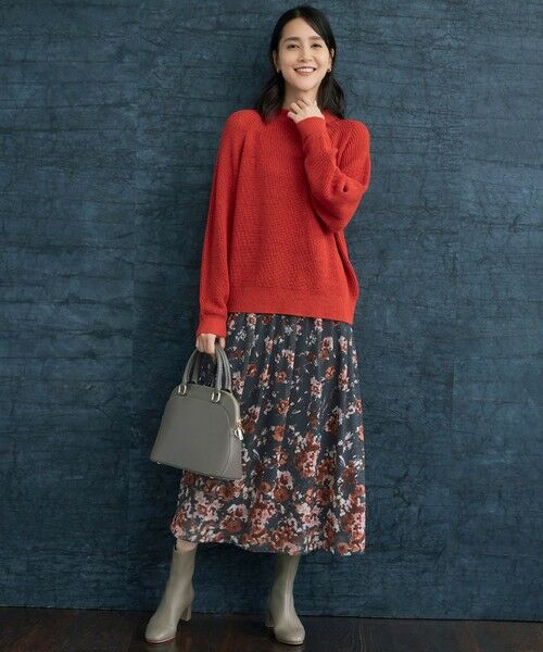 L size ONWARD(大きいサイズ) / エルサイズオンワード ニット・セーター | 【洗える】コットンウールミドルゲージプルオーバー ニット | 詳細11