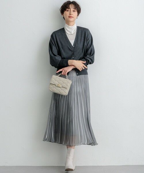 L size ONWARD(大きいサイズ) / エルサイズオンワード カーディガン・ボレロ | 【洗える】オータムシャイニー ニットカーディガン | 詳細4