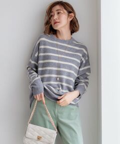 【Oggi11月号掲載/洗える】ピュアカシミヤ クルーネック ニット